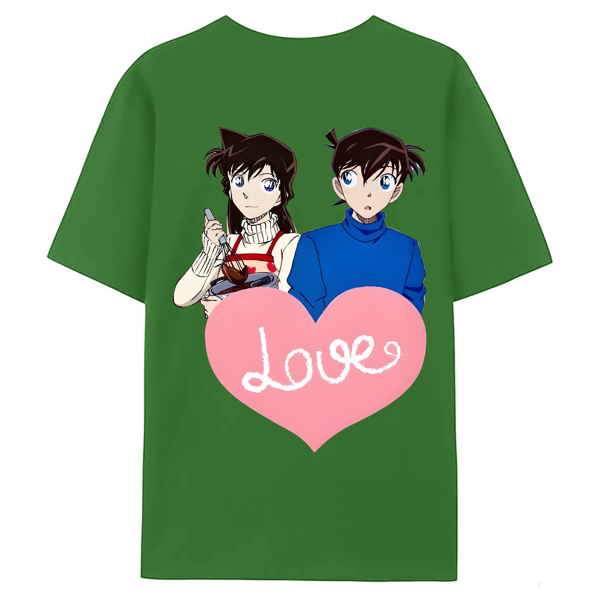 （画像用） 名探偵コナン 毛利 蘭 もうり らん、モーリ ラン Detective Conan Rachel Moore レディース半袖Tシャツ(バックプリント)